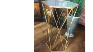 Mirrored Hexagon End Table  rental Denver, CO
