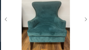 Luxe Teal Velvet Lounge Accent Chair /  rental Denver, CO