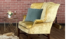 Yellow Velvet Large Lounge Accent Chair  rental in Denver, CO