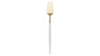 White Handle Golden Dinner Fork  rental in Denver, CO