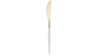 White Handle Golden Flatware - Knife  rental in Denver, CO