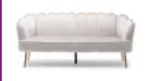 Blush Velvet sofa Couch  rental Denver, CO