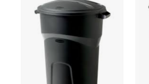Black trash can with lid rental Denver, CO