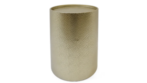 Gold Hammered end table rental Denver, CO