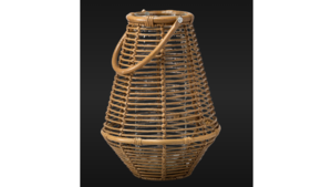 Honey Rattan Tapered Lantern Pendant Light rental Denver, CO