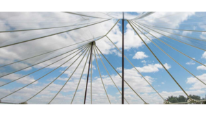 Clear Crystal Sail Tide Water Tent 44 by 103  rental Denver, CO