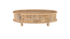 Wood Oval Light Finish Coffee Table rental in Denver, CO
