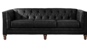 Black Leather Couch rental Denver, CO