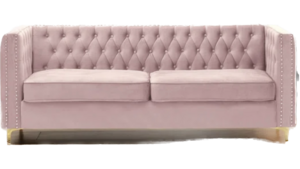 Elegant Light Pink Velvet Couch  rental Denver, CO