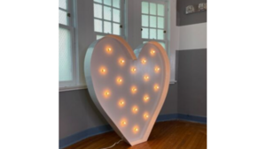 White Marquee Heart  rental Denver, CO