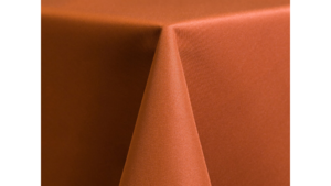 120" Burnt Orange Poly Linen rental Denver, CO