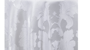 120" White Damask Linen rental Denver, CO