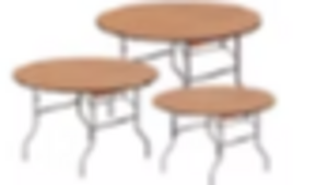 Round 48 inch Plywood kids table  rental Denver, CO
