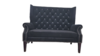 Odina Black Velvet Studded Couch  rental in Denver, CO