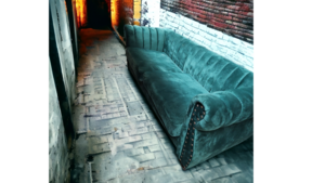 Emerald Velvet Chesterfield Sofa  rental Denver, CO