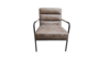 Grey/ Light Brown Leather Accent Chair  rental in Denver, CO