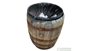 Whiskey Barrel Garbage Can  rental Denver, CO