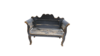 Chippy Black Settee — Rustic Vintage  rental in Denver, CO