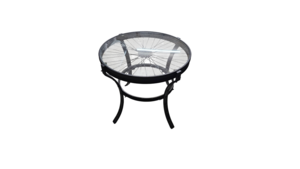Spoke Wheel Glass End Table rental Denver, CO
