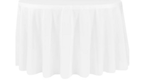 60x104" White Poly Linen  rental Denver, CO