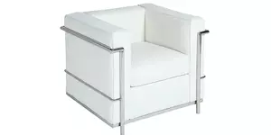 White Leather Chair rental Dallas-Ft. Worth, TX