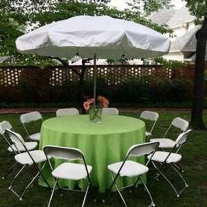 Umbrella White W/ 60" Table rental Philadelphia, PA