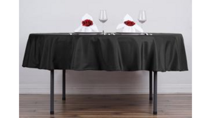 Linen Round 90 Black rental Fresno-Armona, CA