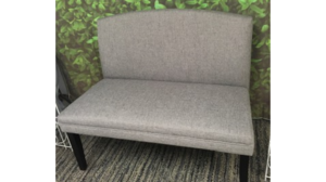 Seating Gray Sweetheart Padded Bench rental Fresno-Armona, CA
