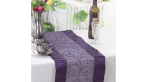 Table Runner Embroidered Swirl rental Fresno-Armona, CA