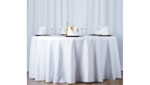 120 Round White rental Fresno-Armona, CA