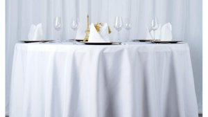 Linen Round 90 White rental Fresno-Armona, CA