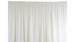 Pipe & Drape Ivory 10 feet tall x the foot rental Fresno-Armona, CA