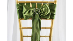 Chair Tie Satin Moss Green rental Fresno-Armona, CA