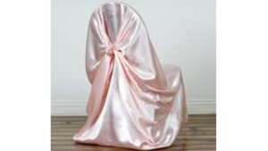 Chair Cover Universal Satin Pink rental Fresno-Armona, CA