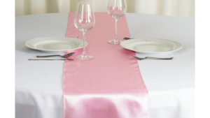 Table Runner Satin Pink rental Fresno-Armona, CA