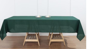 Linen Rectangular 60 x 102 Hunter Green rental Fresno-Armona, CA