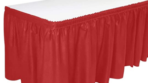 Linen Skirting Red 21 rental Fresno-Armona, CA