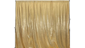 Pipe and Drape Gold Sequin rental Fresno-Armona, CA