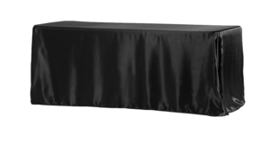 Linen Rectangular 90 x 108 Black Crinkle rental Fresno-Armona, CA