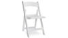 White Resin Folding Chair With White Padded Seat rental in N. Virginia-DC, VA
