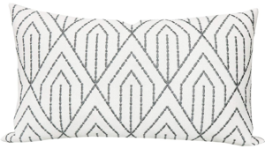 Gray Geometric Embroidered Pillow rental N. Virginia-DC, VA