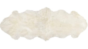 White Fluffy Throw/Rug rental N. Virginia-DC, VA