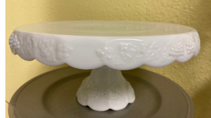 Milk Glass Grape Cake Stand rental Fresno-Armona, CA