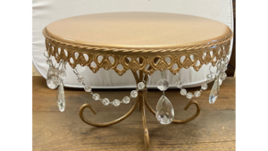 12 inch Gold Crystal Jeweled Cake Stand rental Fresno-Armona, CA