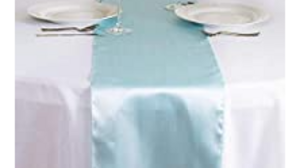 Table Runner Polyester Blue rental Fresno-Armona, CA