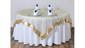 85 x 85 Overlay Champagne Swirl rental Fresno-Armona, CA