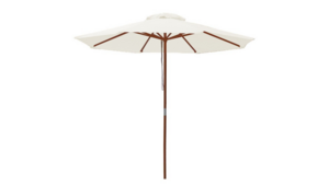 Umbrella: 9′ Canvas White Market W/ Base rental N. Virginia-DC, VA