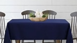 Linen Rectangular 60 x 102 Navy Blue rental Fresno-Armona, CA