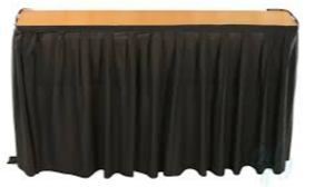 Bar: 6' Long Black Skirt Table Kit rental N. Virginia-DC, VA