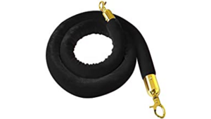 Crowd Control -Black Velvet Rope 6.5 ft. Gold t... rental Fresno-Armona, CA